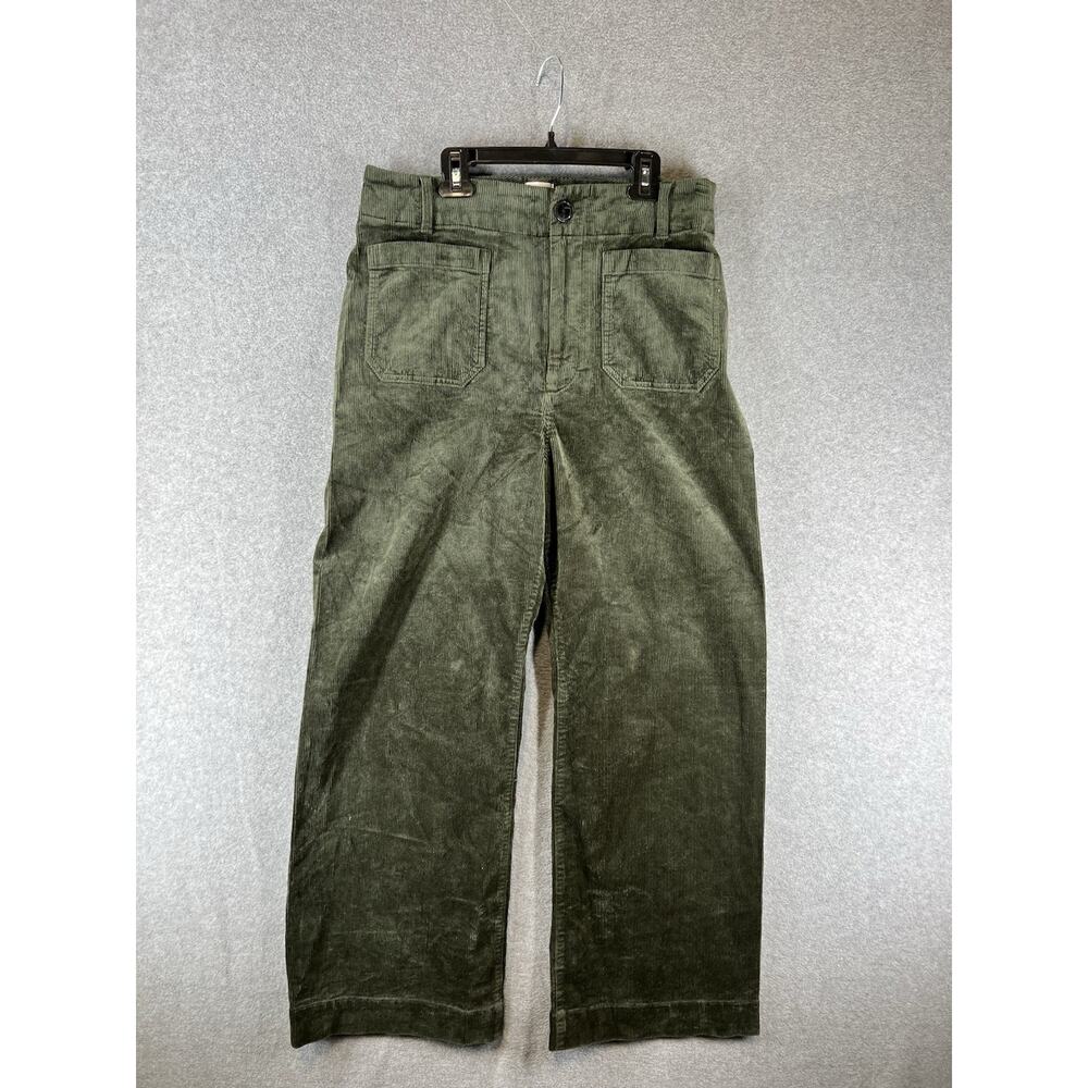 Anthropologie Colette Size 31 Green Corduroy Pants Full Length